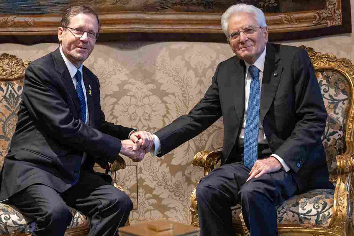 Il primo a ricevere Herzog è stato al Quirinale il presidente della Repubblica Sergio Mattarella